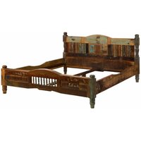 Bett Altholz 180x200x100 mehrfarbig lackiert fable 13 von Massivmoebel24