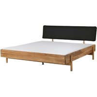 Bett Eiche 180x200x94 natur geölt, Kopfteil anthrazit KIEL 03 von MASSIVMOEBEL24.DE