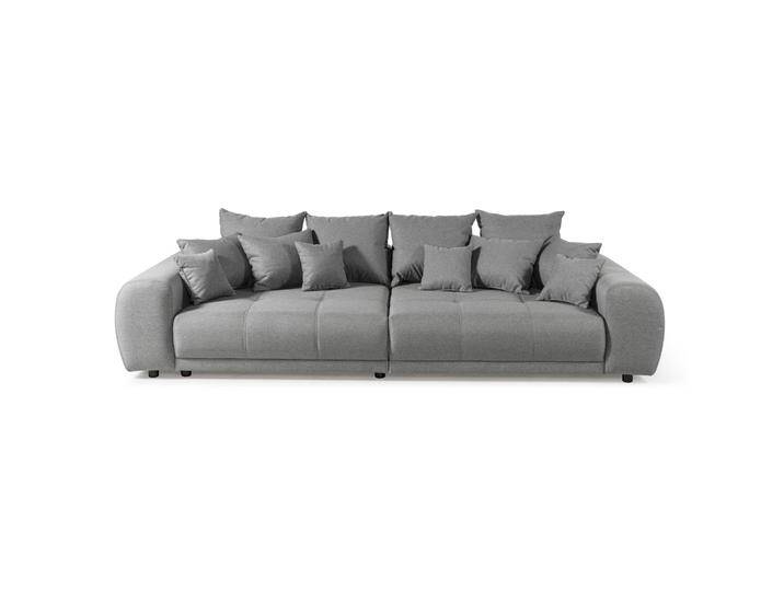 Bigsofa Geflechtstoff 310x135x86 grau MIRELLA von MASSIVMOEBEL24.DE