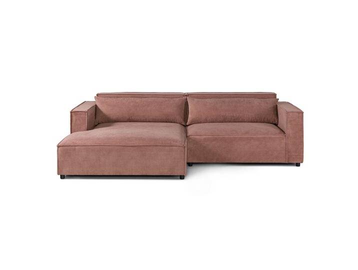 Ecksofa Ottomane links Geflechtstoff 266x150x80 rosa FINN Ecksofa Ottomane links Geflechtstoff 266x150x80 rosa FINN von MASSIVMOEBEL24.DE