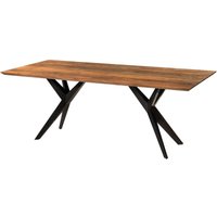 Esstisch Akazie 220x100x76 natur lackiert / Epoxid schwarz, Sterngestell anthrazit glänzend EPOXY Esstisch Akazie 220x100x76 natur lackiert / Epoxid schwarz, Sterngestell anthrazit glänzend EPOXY von MASSIVMOEBEL24.DE