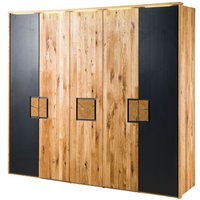 Kleiderschrank Wildeiche Basic 241x60x219 natur geölt/lackiert KITZBÜHEL 178 von MASSIVMOEBEL24.DE