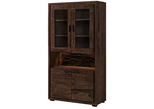 MASSIVMOEBEL24.DE | BARK by WOLFMÖBEL - Vitrine aus Massivholz #209 inkl. LED-Beleuchtung | Akazie - Dunkelbraun, lackiert | 6 Fächer | 98 x 40 x 180 cm | echte Baumrinde MASSIVMOEBEL24.DE | BARK by WOLFMÖBEL - Vitrine aus Massivholz #209 inkl. LED-Beleuchtung | Akazie - Dunkelbraun, lackiert | 6 Fächer | 98 x 40 x 180 cm | echte Baumrinde von MASSIVMOEBEL24.DE