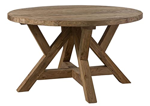 MASSIVMOEBEL24.DE | Bassano runder Esstisch aus Massivholz #182 | aus recyceltem Teak-Holz - Natur | Ø160cm | mit Kreuzgestell | Kaffeetisch Massivholztisch Tisch MASSIVMOEBEL24.DE | Bassano runder Esstisch aus Massivholz #182 | aus recyceltem Teak-Holz - Natur | Ø160cm | mit Kreuzgestell | Kaffeetisch Massivholztisch Tisch von MASSIVMOEBEL24.DE