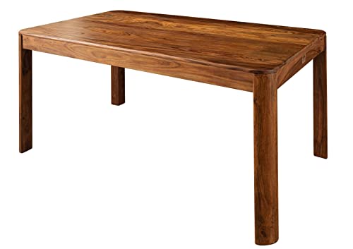MASSIVMOEBEL24.DE | Esstisch Toronto #225 | Baumkantentisch Sheesham Massivholz | 200x100x76 cm | Walnuss gewachst | Massivholztisch mit abgerundeten Ecken | Vollmassiv im Jungle Flair Design von MASSIVMOEBEL24.DE