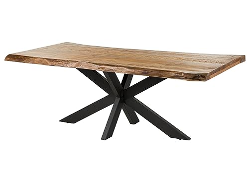 MASSIVMOEBEL24.DE | Freeform 5 - massiver Baumkantentisch 220x100 | Natur - lackiert | Echtholz Esstisch aus Mangoholz - Eisen matt| Massivholztisch mit echter Baumkante MASSIVMOEBEL24.DE | Freeform 5 - massiver Baumkantentisch 220x100 | Natur - lackiert | Echtholz Esstisch aus Mangoholz - Eisen matt| Massivholztisch mit echter Baumkante von MASSIVMOEBEL24.DE