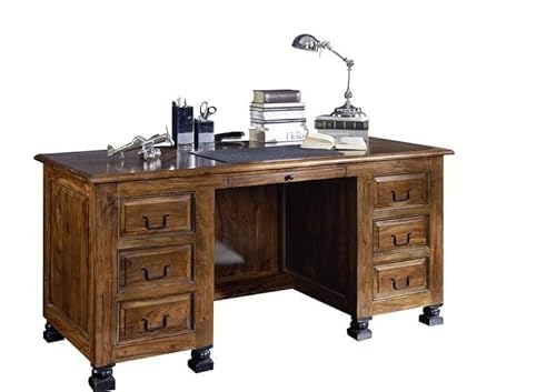 MASSIVMOEBEL24.DE Kolonialstil Sheesham massiv Holz Möbel Schreibtisch Palisander vollmassiv lackiert Massivmöbel New Boston #206 von MASSIVMOEBEL24.DE