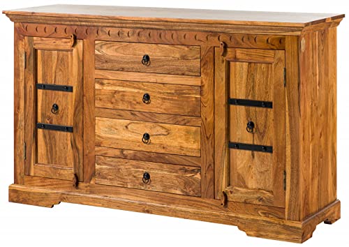 MASSIVMOEBEL24.DE Oxford Sideboard #0513 Akazie Honig massiv H/B/T - 89x150x45 von MASSIVMOEBEL24.DE