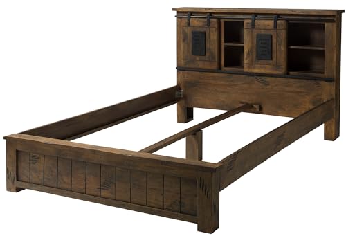 MASSIVMOEBEL24.DE Railway Bett 140x200 Mango, Farbe:braun lackiert von MASSIVMOEBEL24.DE