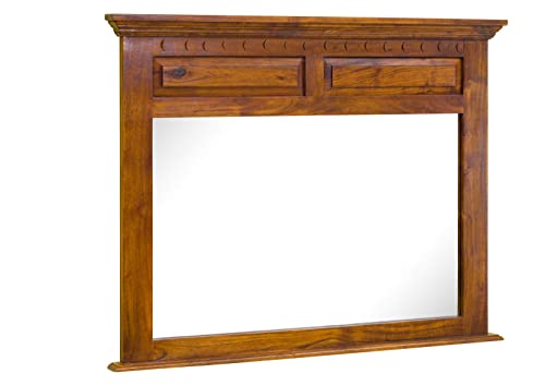 MASSIVMOEBEL24.DE Spiegel Akazie 110x6x87 Honig lackiert Oxford #0328 von MASSIVMOEBEL24.DE