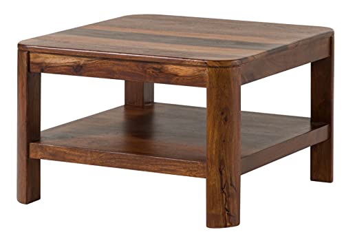 MASSIVMOEBEL24.DE Toronto Couchtisch Sheesham/Palisander - Verschiedene Größen und Farben, Farbe:Dunkelbraun gewachst, Größe:70x70 cm von MASSIVMOEBEL24.DE