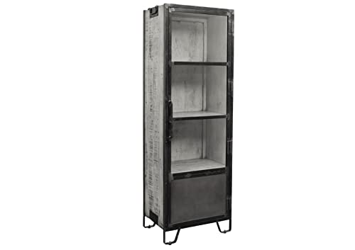 MASSIVMOEBEL24.DE Vitrine Mango 60x40x180 grau lackiert Heavy Industry #140 MASSIVMOEBEL24.DE Vitrine Mango 60x40x180 grau lackiert Heavy Industry #140 von MASSIVMOEBEL24.DE