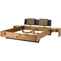 Massivmoebel24.de - Bett inkl. Nachttische und Kopfteilkissen taupe Wildeiche 180x200x86 natur geölt/lackiert kitzbühel 270 Massivmoebel24.de - Bett inkl. Nachttische und Kopfteilkissen taupe Wildeiche 180x200x86 natur geölt/lackiert kitzbühel 270 von MASSIVMOEBEL24.DE