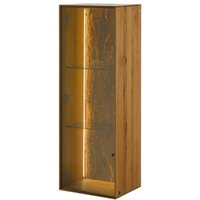 Massivmoebel24.de - Hängevitrine Wildeiche 46x38x132 natur geölt lindau 13 von MASSIVMOEBEL24.DE