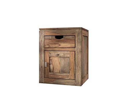 Sheesham Massivmöbel Rollcontainer Palisander Holz massiv Nature Grey #713 von MASSIVMOEBEL24.DE