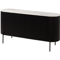 Sideboard Mango 145x40x76 schwarz lackiert / Marmor weiß BARCELONA 103 Sideboard Mango 145x40x76 schwarz lackiert / Marmor weiß BARCELONA 103 von MASSIVMOEBEL24.DE