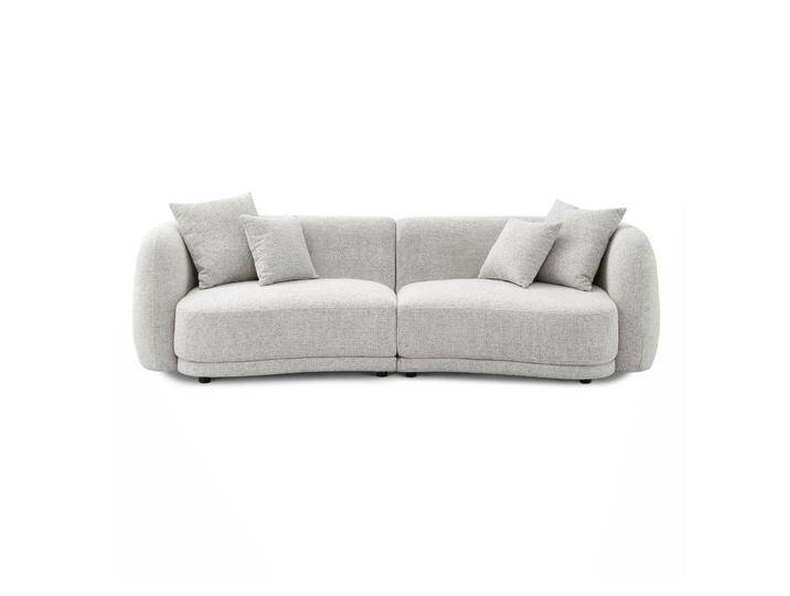 Sofa 2-Sitzer 268x91x80 hellgrau meliert LUCA Sofa 2-Sitzer 268x91x80 hellgrau meliert LUCA von MASSIVMOEBEL24.DE