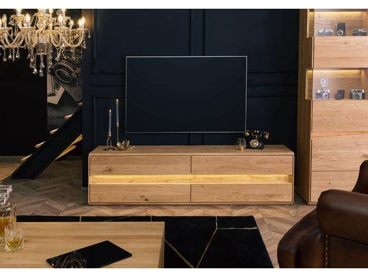 TV-Board Wildeiche inkl. LED 184x43,5x47,5 natur geölt CARDIFF #141 TV-Board Wildeiche inkl. LED 184x43,5x47,5 natur geölt CARDIFF #141 von MASSIVMOEBEL24.DE