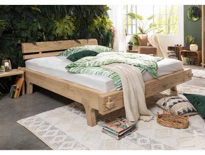 Balkenbett Eiche 180x200 natur geölt OAK HEART #03 Balkenbett Eiche 180x200 natur geölt OAK HEART #03 von MASSIVMOEBEL24