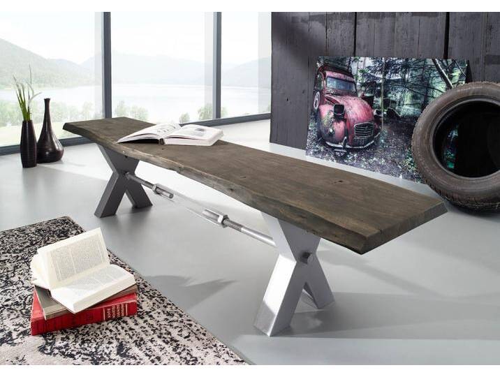 Bank Akazie 180x38x46 grau lackiert IRON LABEL #141 Bank Akazie 180x38x46 grau lackiert IRON LABEL #141 von MASSIVMOEBEL24