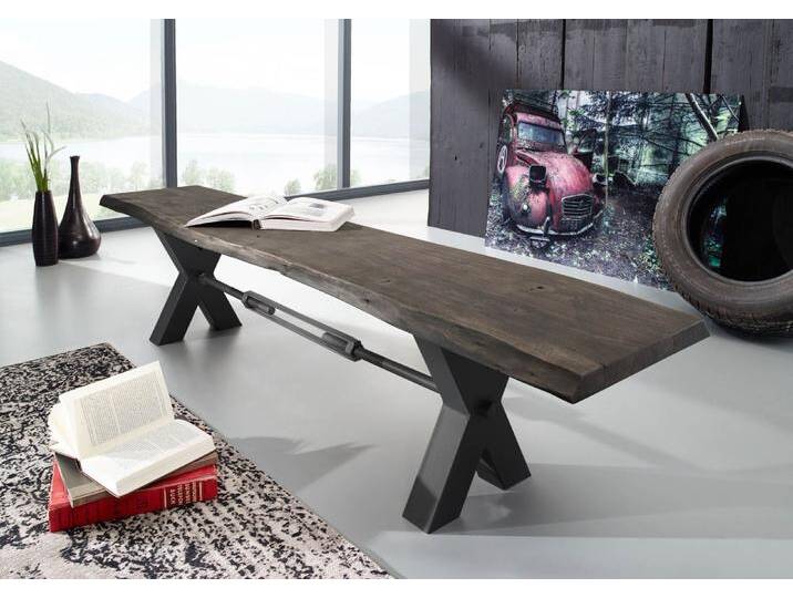 Bank Akazie 180x38x46 grau lackiert IRON LABEL #146 Bank Akazie 180x38x46 grau lackiert IRON LABEL #146 von MASSIVMOEBEL24