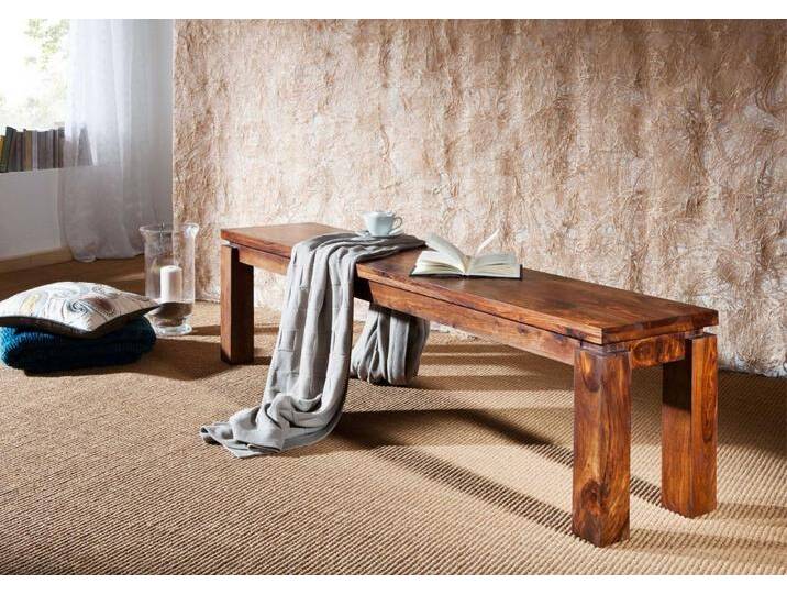 Bank Sheesham 160x35x45 life honey lackiert METRO LIFE #161 von MASSIVMOEBEL24