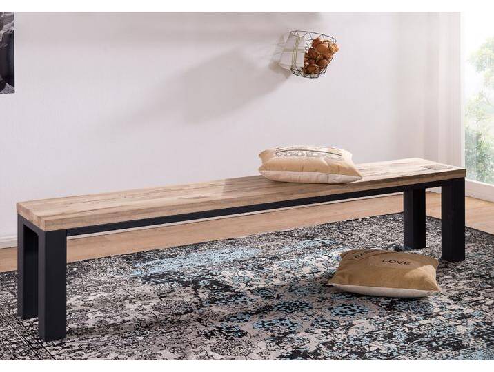 Bank Wildeiche 200x35x45 bianco geölt VILLANDERS #225 von MASSIVMOEBEL24