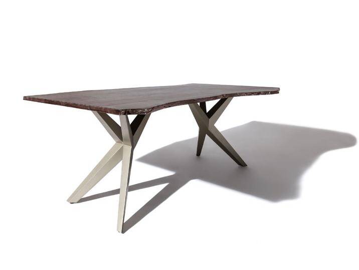 Baumtisch Akazie 160x90x76 grau lackiert Beine silber matt FREEFORM 4 #26 Baumtisch Akazie 160x90x76 grau lackiert Beine silber matt FREEFORM 4 #26 von MASSIVMOEBEL24
