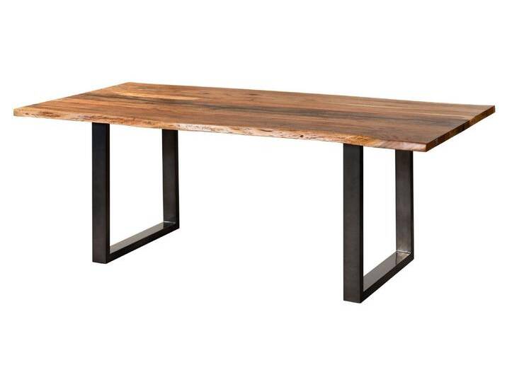 Baumtisch Akazie 260x100x76 natur lackiert / Epoxid schwarz, U-Beine anthrazit glänzend EPOXY Baumtisch Akazie 260x100x76 natur lackiert / Epoxid schwarz, U-Beine anthrazit glänzend EPOXY von MASSIVMOEBEL24