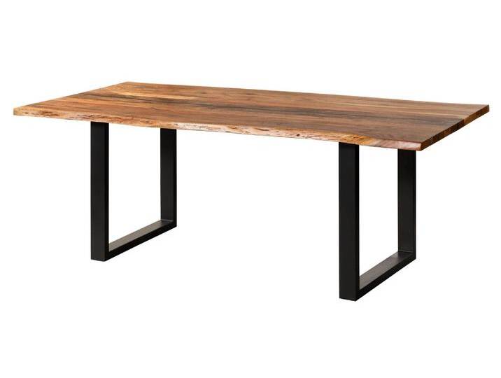 Baumtisch Akazie 260x100x76 natur lackiert / Epoxid schwarz, U-Beine anthrazit matt EPOXY Baumtisch Akazie 260x100x76 natur lackiert / Epoxid schwarz, U-Beine anthrazit matt EPOXY von MASSIVMOEBEL24