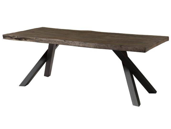 Baumtisch Mango 200x100x76 grau lackiert / A-Gestell anthrazit matt FREEFORM 5 von MASSIVMOEBEL24