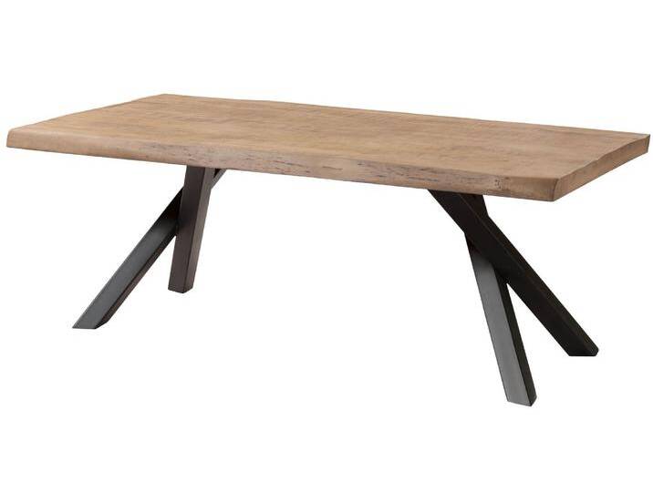 Baumtisch Mango 220x100x76 beige lackiert / A-Gestell anthrazit matt FREEFORM 5 von MASSIVMOEBEL24