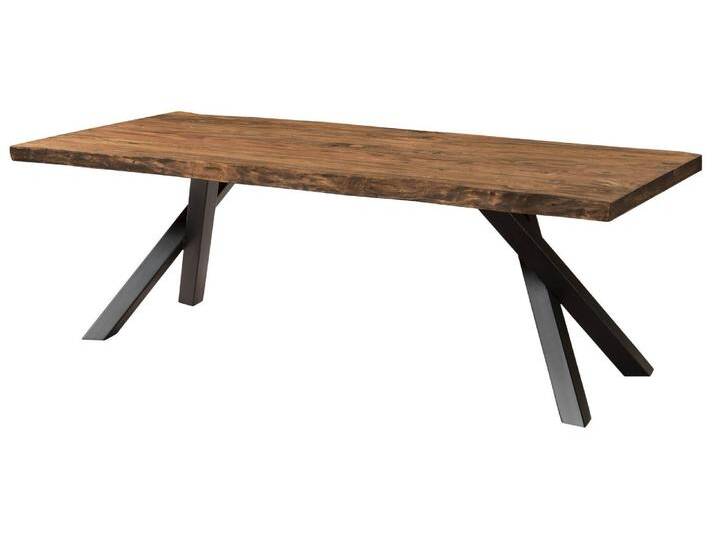 Baumtisch Sheesham 180x90x76 natur gebeizt / A-Gestell anthrazit matt FREEFORM 5 von MASSIVMOEBEL24