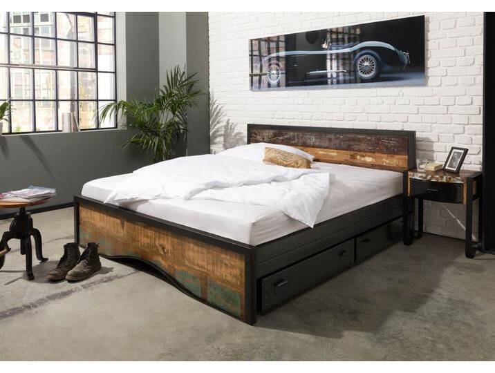 Bett mit Bettkasten Altholz 180x200 mehrfarbig lackiert INDUSTRIAL #109 Bett mit Bettkasten Altholz 180x200 mehrfarbig lackiert INDUSTRIAL #109 von MASSIVMOEBEL24