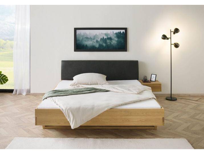 Bett mit Nachttisch Fichte 140x200x85 natur gebeizt / geölt, Kopfteil anthrazit FICHTELBERG #41 Bett mit Nachttisch Fichte 140x200x85 natur gebeizt / geölt, Kopfteil anthrazit FICHTELBERG #41 von MASSIVMOEBEL24
