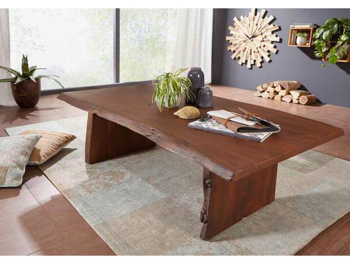 Couchtisch Akazie 150x70x45 braun lackiert PURE ACACIA #006 von MASSIVMOEBEL24