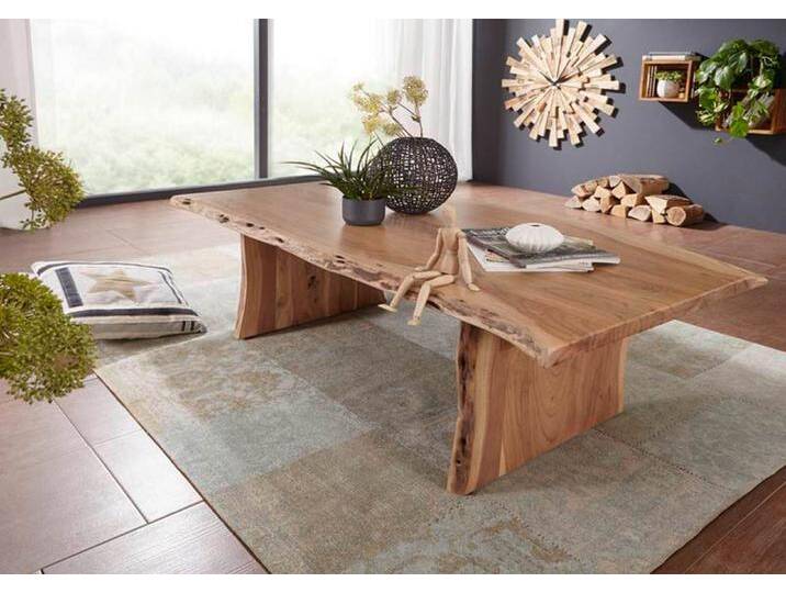 Couchtisch Akazie 150x70x45 natur lackiert PURE ACACIA #306 von MASSIVMOEBEL24
