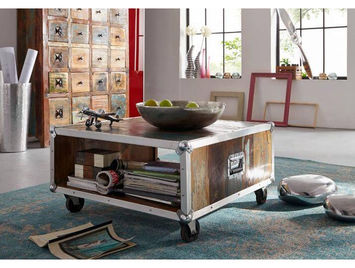 Couchtisch Altholz 80x80x42 mehrfarbig lackiert INDUSTRIAL #101 Couchtisch Altholz 80x80x42 mehrfarbig lackiert INDUSTRIAL #101 von MASSIVMOEBEL24