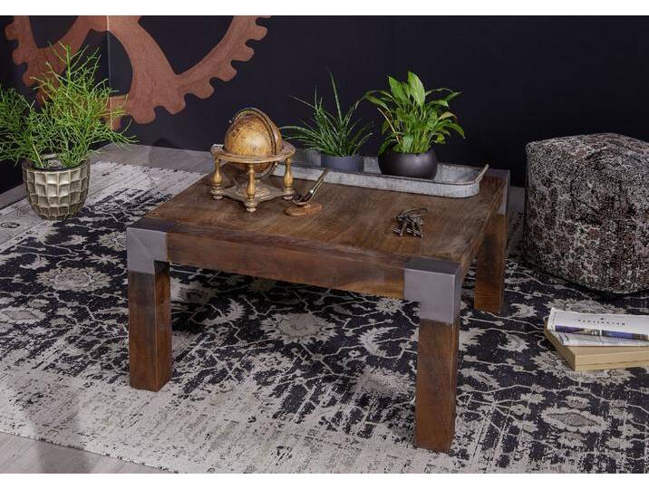Couchtisch Mango 85x85x45 braun lackiert Amsterdam #19 von MASSIVMOEBEL24