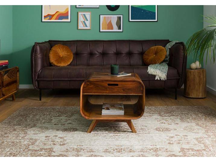 Couchtisch Sheesham 60x50x50 dunkelbraun lackiert MAILAND #230 von MASSIVMOEBEL24