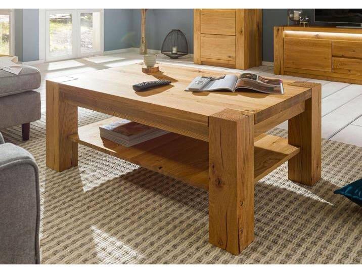 Couchtisch Wildeiche 110x70x45 natur geölt KENT #115 von MASSIVMOEBEL24