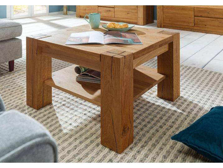 Couchtisch Wildeiche 70x70x45 braun geölt KENT #314 von MASSIVMOEBEL24