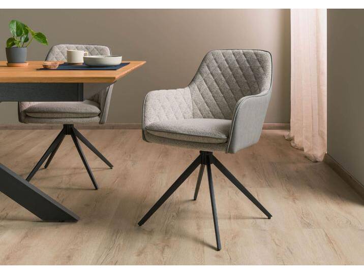 Drehstuhl 55x60x86 hellgrau / grau HUGO #03 - 2er Set Drehstuhl 55x60x86 hellgrau / grau HUGO #03 - 2er Set von MASSIVMOEBEL24