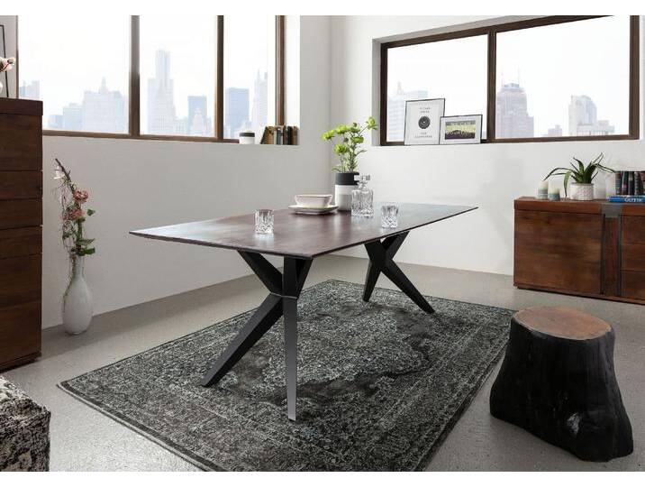 Esstisch Akazie 200x100x76 grau lackiert Beine anthrazit matt SWISS EDGE #35 Esstisch Akazie 200x100x76 grau lackiert Beine anthrazit matt SWISS EDGE #35 von MASSIVMOEBEL24