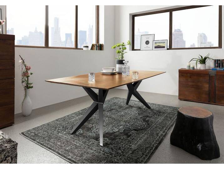 Esstisch Akazie 220x100x76 natur lackiert Beine anthrazit glänzend SWISS EDGE #37 Esstisch Akazie 220x100x76 natur lackiert Beine anthrazit glänzend SWISS EDGE #37 von MASSIVMOEBEL24