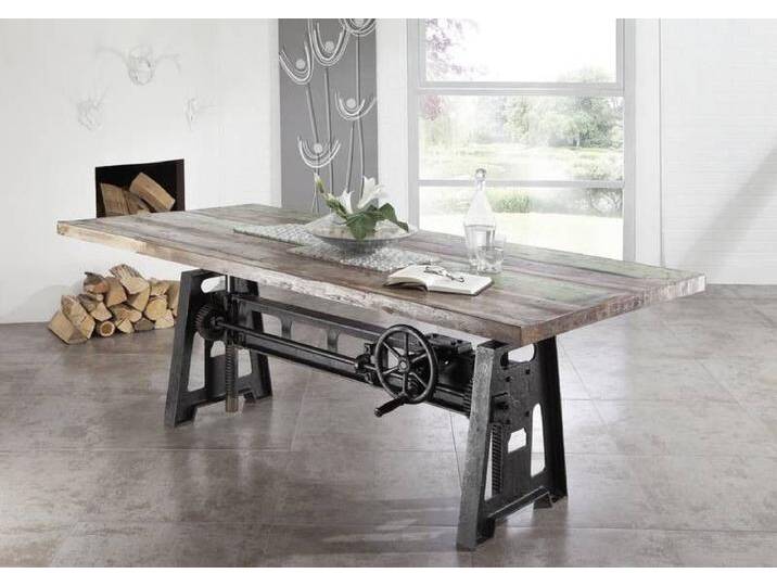 Esstisch Altholz höhenverstellbar 200x100x75-105 mehrfarbig lackiert INDUSTRIAL #23 Esstisch Altholz höhenverstellbar 200x100x75-105 mehrfarbig lackiert INDUSTRIAL #23 von MASSIVMOEBEL24