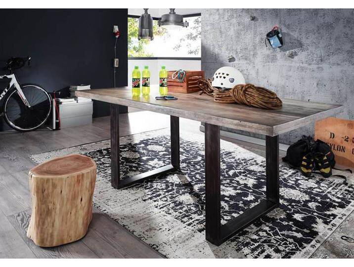 Esstisch Mango 170x90x76 grau lackiert HEAVY INDUSTRY #100 Esstisch Mango 170x90x76 grau lackiert HEAVY INDUSTRY #100 von MASSIVMOEBEL24