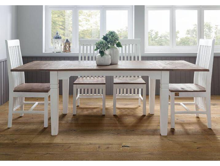 Esstisch Mango verlängerbar 140-220x90x76 weiß lackiert TOULOUSE #114 Esstisch Mango verlängerbar 140-220x90x76 weiß lackiert TOULOUSE #114 von MASSIVMOEBEL24