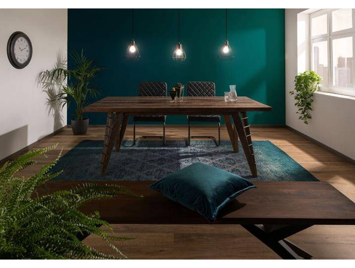 Esstisch Mixwood Teak 200x100 natur lackiert BASSANO #131 Esstisch Mixwood Teak 200x100 natur lackiert BASSANO #131 von MASSIVMOEBEL24