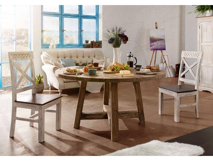 Esstisch Teak 120x120x78 natur unbehandelt BASSANO #146 Esstisch Teak 120x120x78 natur unbehandelt BASSANO #146 von MASSIVMOEBEL24